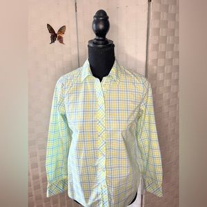 💛Talbots-Pastel striped Button Down/Size Petite